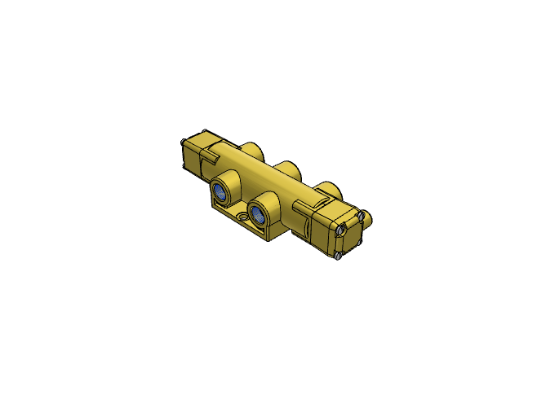 4 way valve, brass