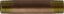 Picture of Midland - 40047 - 3/8 X 4-1/2 Red BRASS Nipple