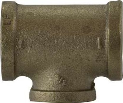 Picture of Midland - 44269LF - 1 X 3/8 BRASS Red TEE LF