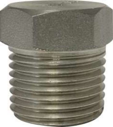 Picture of Midland - 62630B1 - 1/8 1000#/3000# T-304 B/S HEX HEAD PLUG