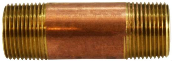 Picture of Midland - 42083 - 3/4 X 2-1/2 XH Red BRASS Nipple