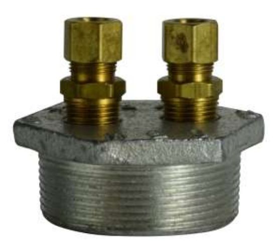 Picture of Midland - 64820 - 2X3/8X3/8 4-WAY DUPLEX ZINC PL BSG w/NUT