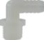 Picture of Midland - 33384W - 3/8 X 3/4 HB X MIP WHT NYLN ELB