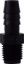 Picture of Midland - 33026B - 3/8 X 3/4 HB X MIP BLK POLY Adapter