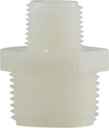 Picture of Midland - 28621W - 3/8 X 1/8 WHT NYLN Red HEX NIPL