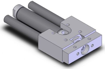 Picture of American Cylinder 562S38-X.XX 9/16" BORE DOUBLE ACTING LINEAR SLIDE - SINGLE BEARING BLOCK DESIGN - 3/8" DIAMETER GUIDE SHAFTS