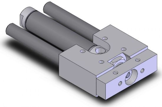 Picture of American Cylinder 750S50-X.XX 3/4" BORE DOUBLE ACTING LINEAR SLIDE - SINGLE BEARING BLOCK DESIGN - 1/2" DIAMETER GUIDE SHAFTS