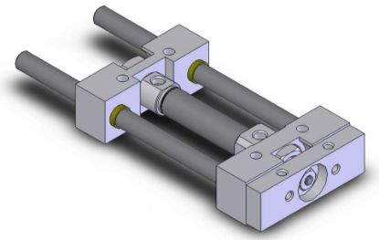 Picture of American Cylinder 1500S100-X.XX 1-1/2" BORE DOUBLE ACTING LINEAR SLIDE - SINGLE BEARING BLOCK DESIGN - 1.00" DIAMETER GUIDE SHAFTS